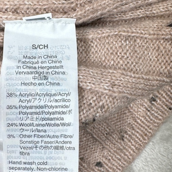 NWT Madewell Donegal Blush Evercrest Turtleneck Wool Blend Sweater Size Small - Picture 15 of 16